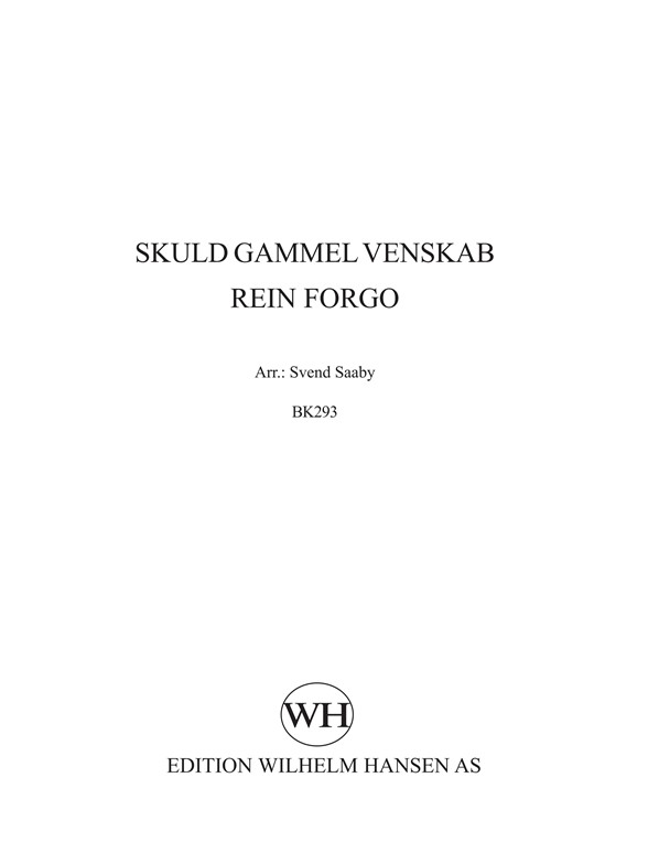 SKULD GAMMEL VENSKAB.. BK293