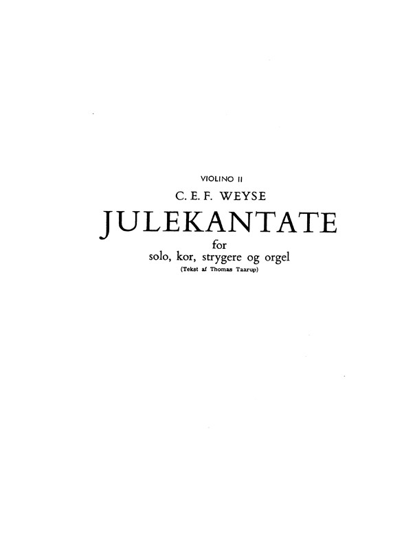 Julekantate Violin 2, Kopi