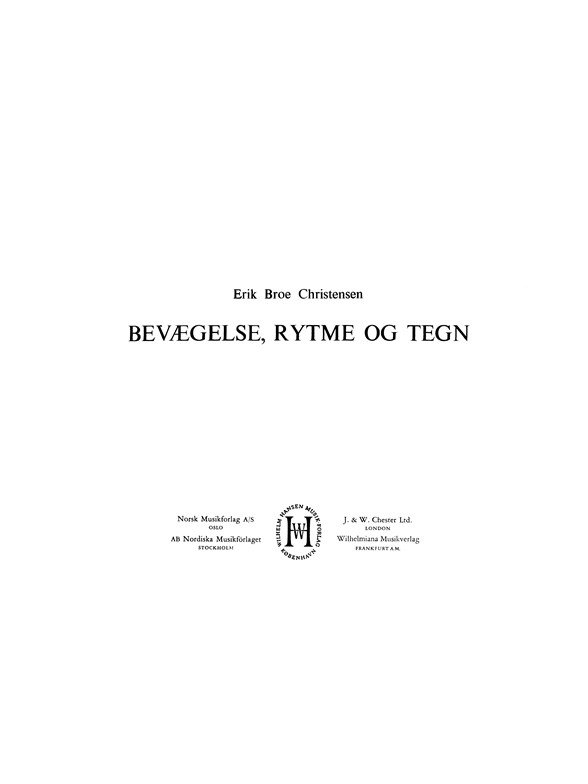 Bevaegelse, Rytme Og Tegn