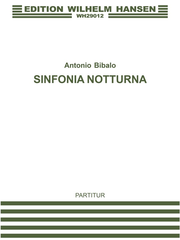 Antonio Bibalo: Sinfonia Notturna (Score)