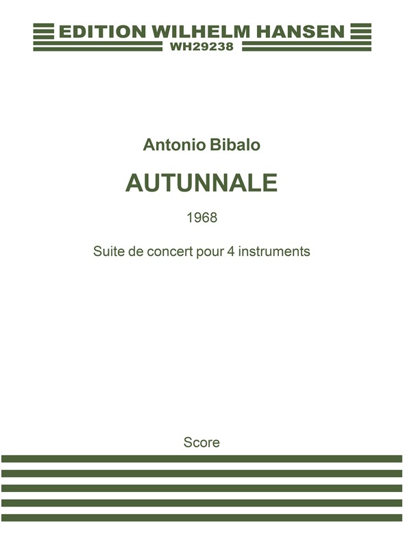 Antonio Bibalo: Autunnale (Score)
