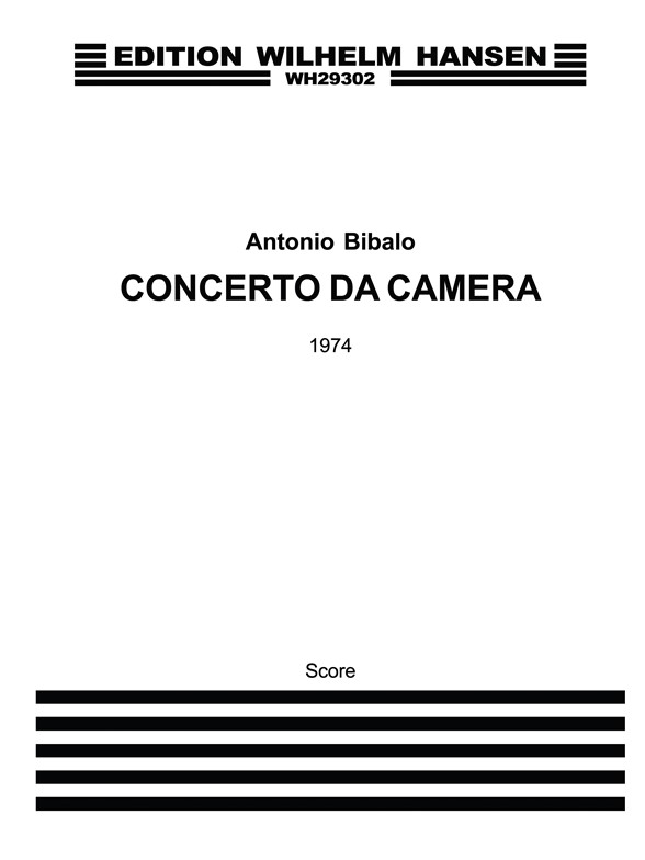 Antonio Bibalo: Concerto Da Camera (Full Score)