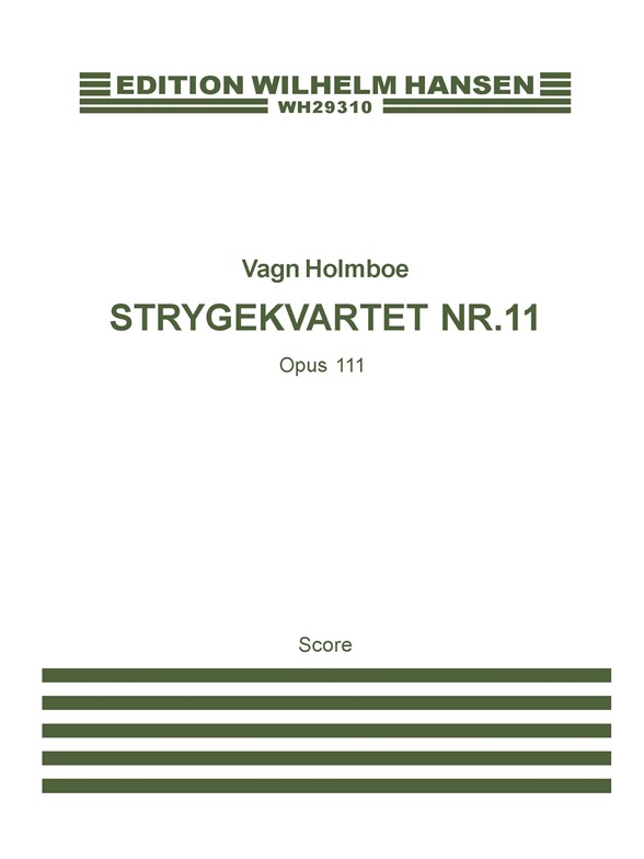 Holmboe String Quartet No.11 Op.111 M/S