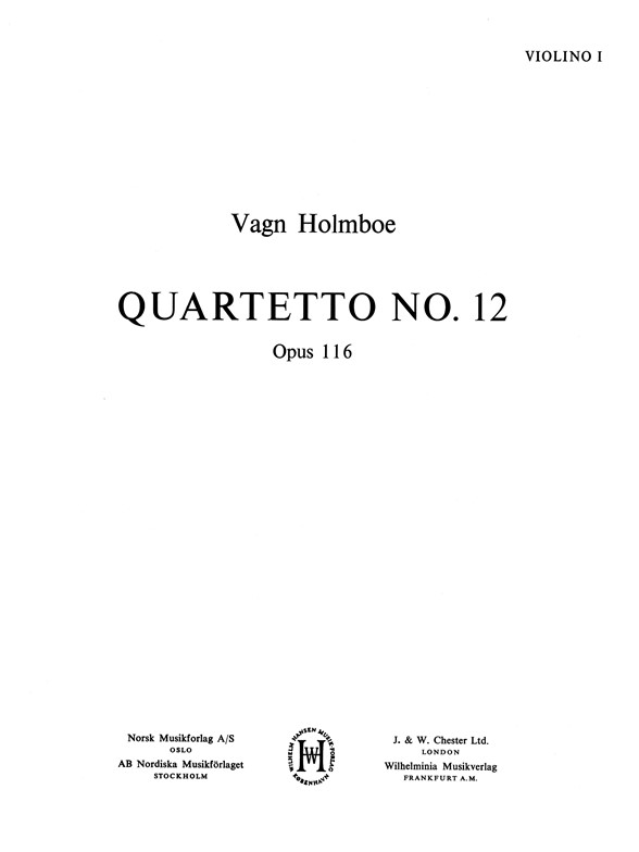 STRYGEKVARTET NR.12 OP.116