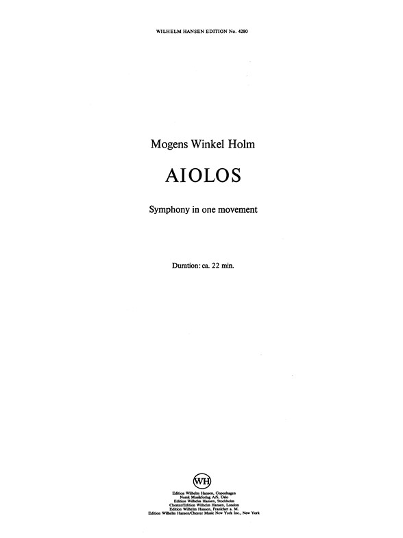 Aiolos, Symphony In 1 Movement