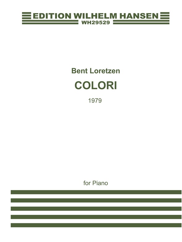 LORENTZEN BENT COLORI PIANO BOOK
