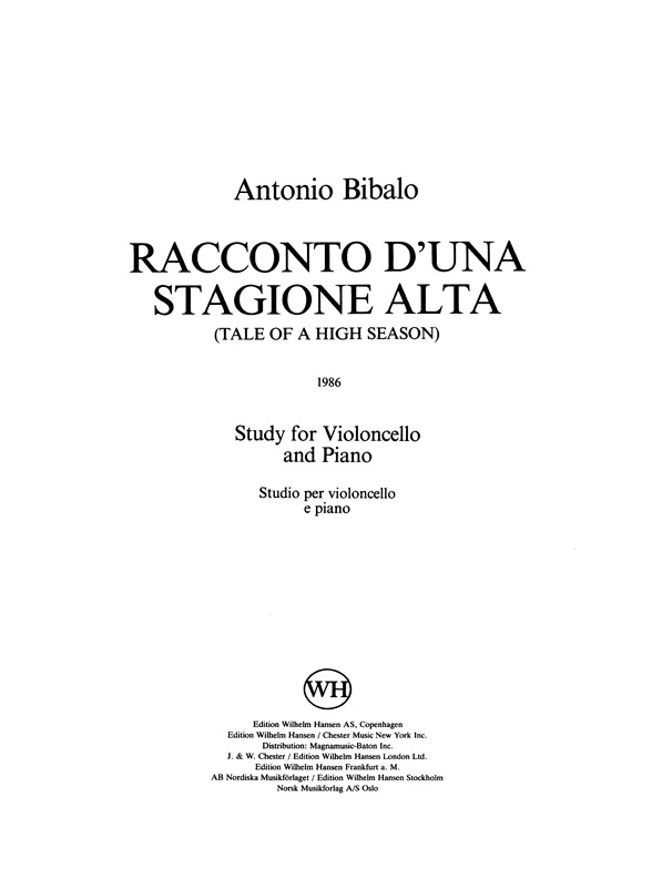 Racconto D'una Stagione Alta