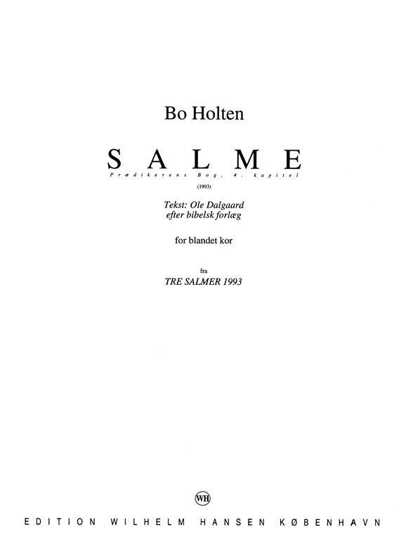Salme (Praedikernes Bog 4)