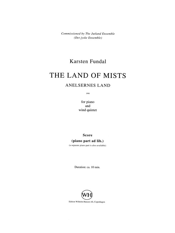 Karsten Fundal: The Land Of Mists (Score)