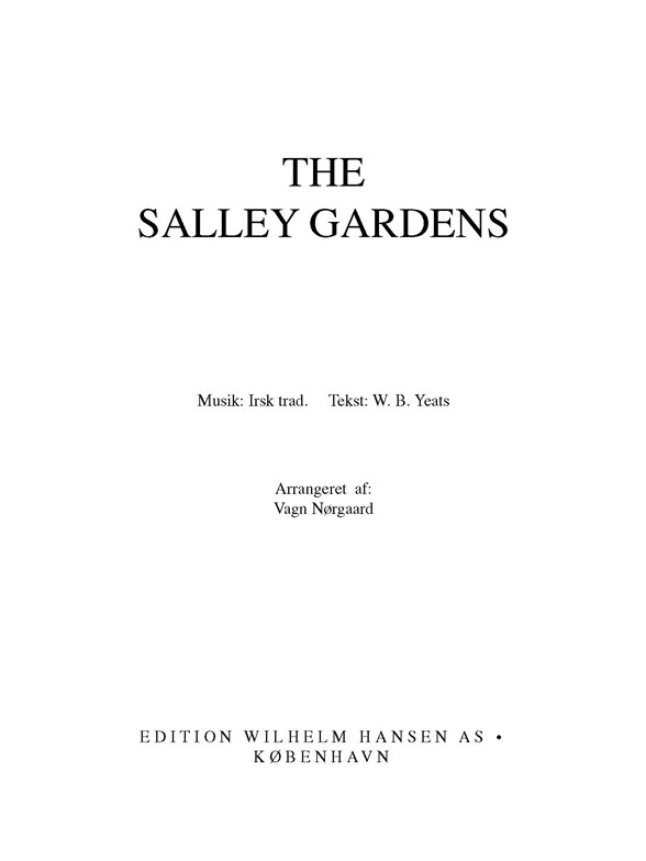 THE SALLY GARDENS