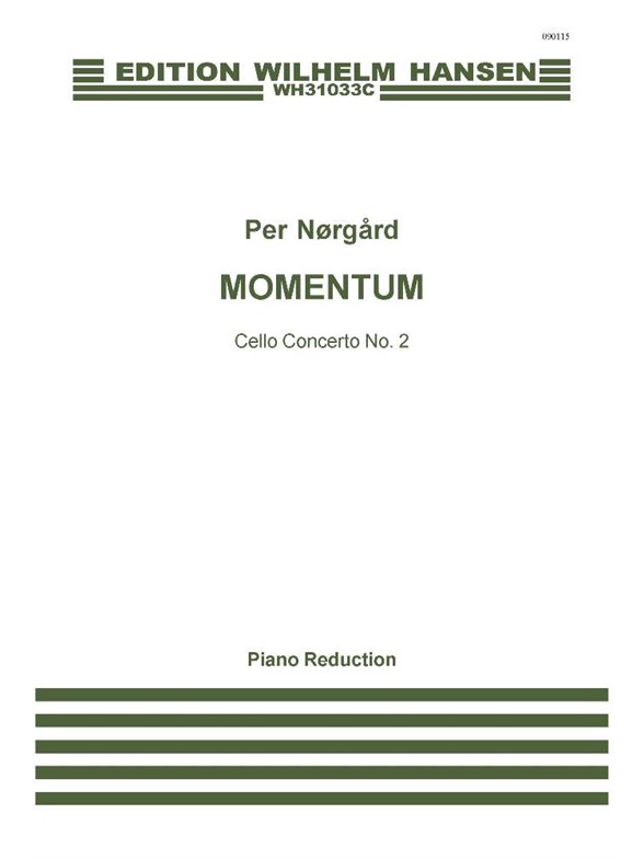 NORGARD PER MOMENTUM CELLO CONCERTO NO2 CELLO & PIANO REDUCTION SCORE