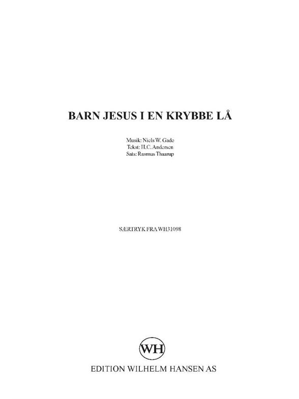BARN JESUS I EN KRYBBE LÅ