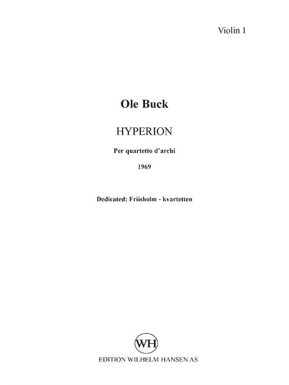 Ole Buck: Hyperion (Parts)