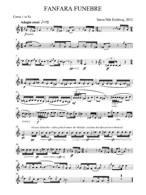 Søren Nils Eichberg: Fanfare Funebre (Parts)