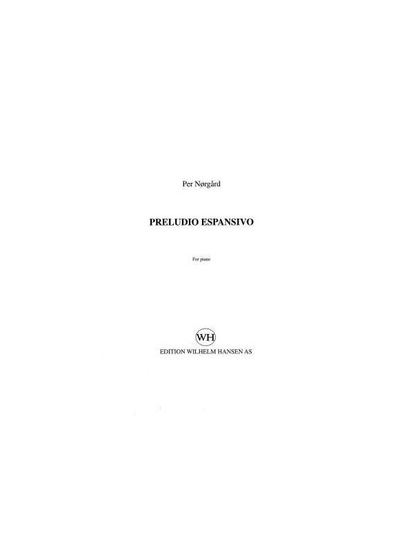 PER NØRGÅRD PRELUDIO ESPANSIVO PF