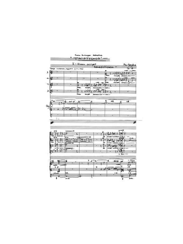 PER NØRGÅRD TRIPTYCHON OP. 18 CHOR/ORG