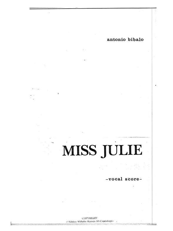 Bibalo Frãken Julie Pfred Orch Vers.
