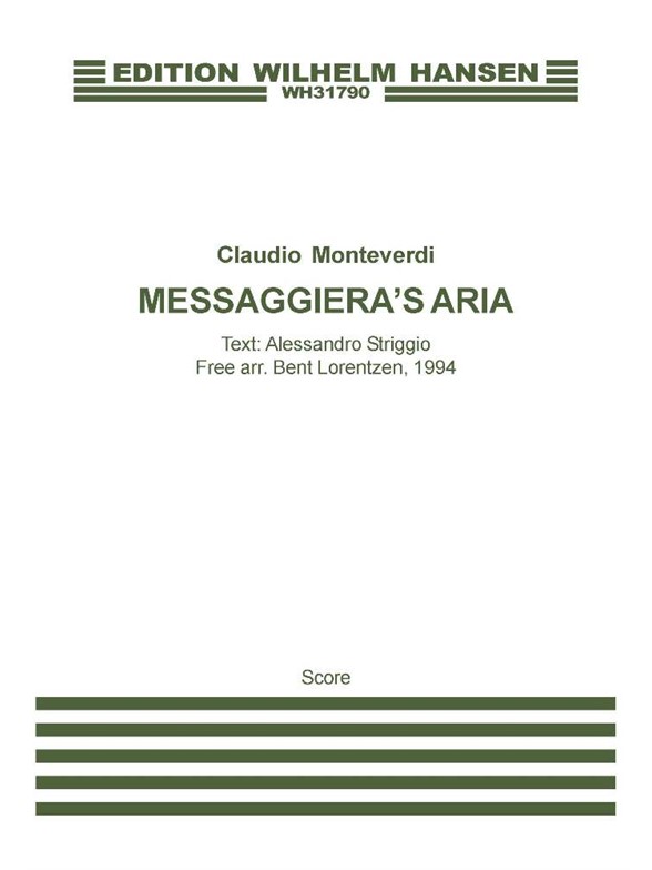 Lorentzen Messagiera's Aria Sop/Pfa