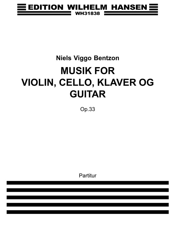 Bentzon Musik For Violin...Op.33 Sc