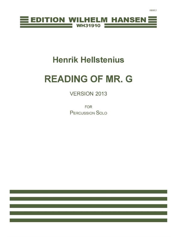 Hellstenius Readings Of Mr.G Perc