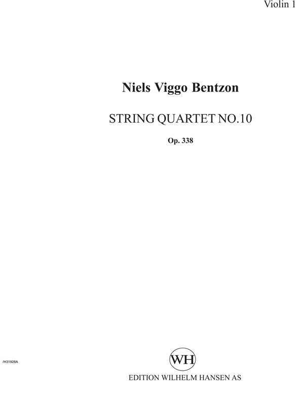 Bentzon Str 4tet No.10 Op.338 Pts