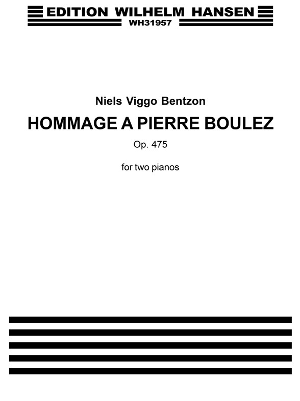 Bentzon Hommage ́ Pierre...Op.475 Pf