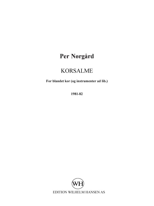 Nãrg·rd Korsalme Satb