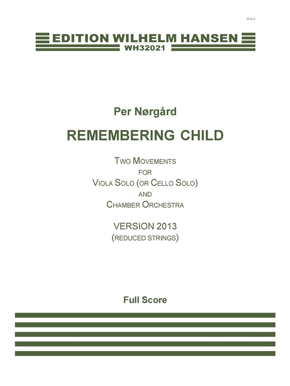 Per Nørgård: Remembering Child - Version 2013 (Score)