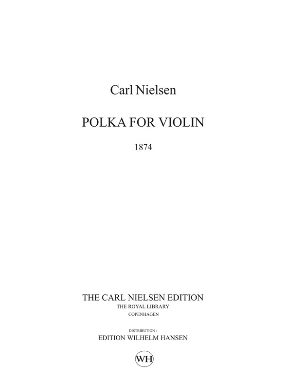 Carl Nielsen Polka For Violin (1874) Vln