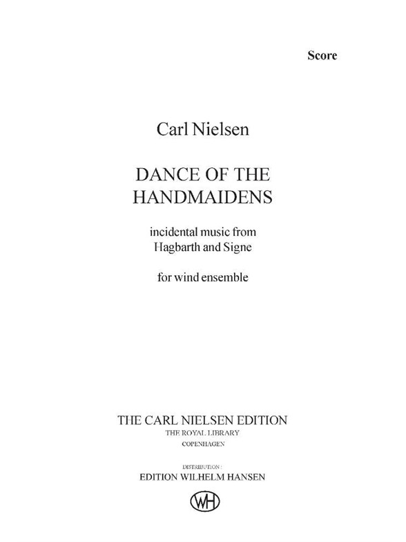 Carl Nielsen Ternernes Dans Dance Of The Handmaidens Score And Parts