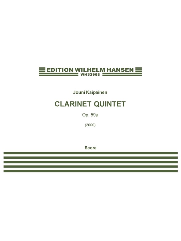 Jouni Kaipainen: Clarinet Quintet Op.59a (Score)