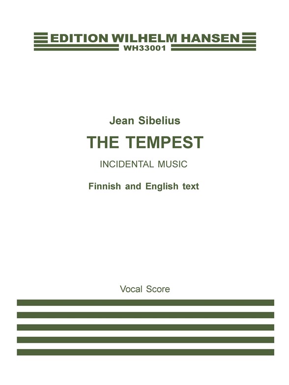 Jean Sibelius: The Tempest Op. 109 (Vocal Score)