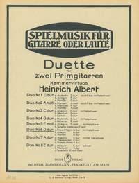 Acht Duette Fr 2 Primgitarren Nr. 6
