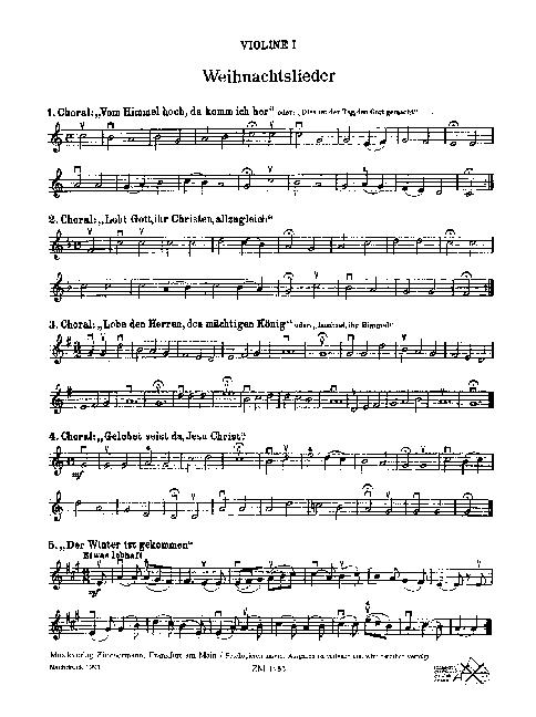 Frhliche Weihnachten Violine I (Bloc