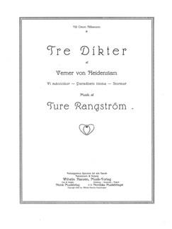 Ture Rangström: Tre Dikter Af Verner Von Heidenstam (Score)