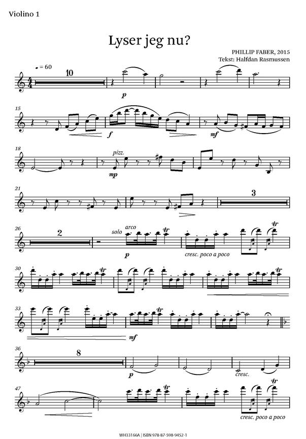 Lyser Jeg Nu : String Quartet Parts