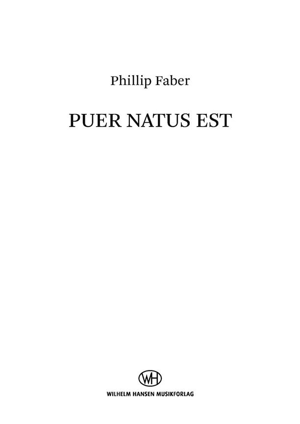 Puer natus est : SSAA Version - Score