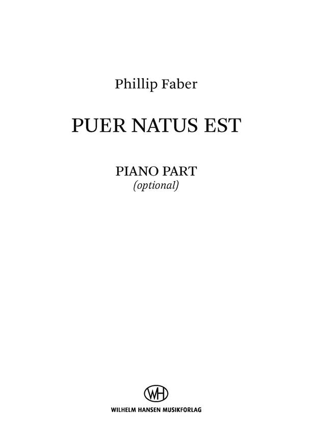 Puer natus est : SSAA Version - Piano Part