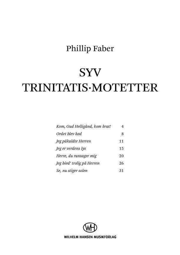 Syv Trinitatis-Motetter : Mixed Voices