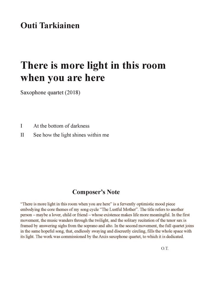 There Is More Light In This Room When You Are Here