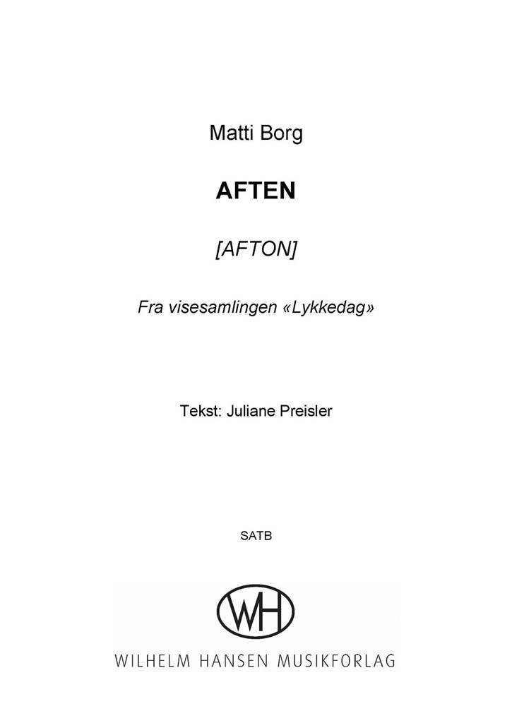 Aften (Afton)