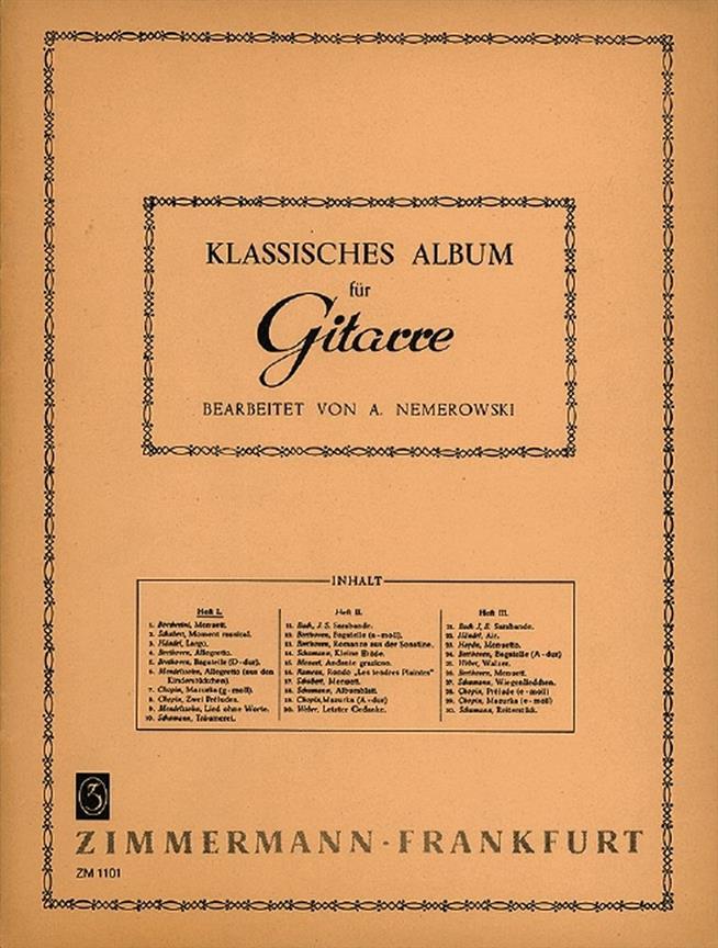 Klassisches Album Heft 1 Fr Gitarre