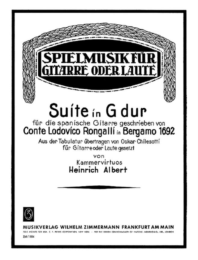 Roncalli, L: Suite G Major
