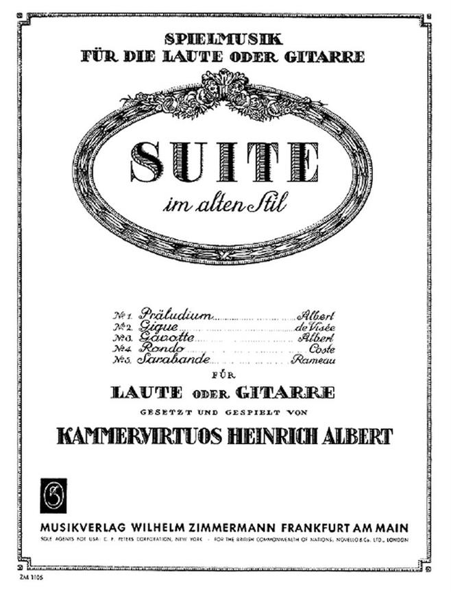 Albert: Suite In Olden Style