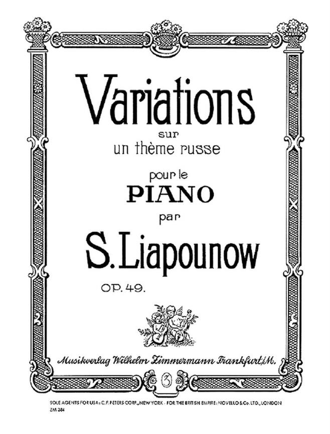 Liapunov: Variations On Russian Theme Op 49