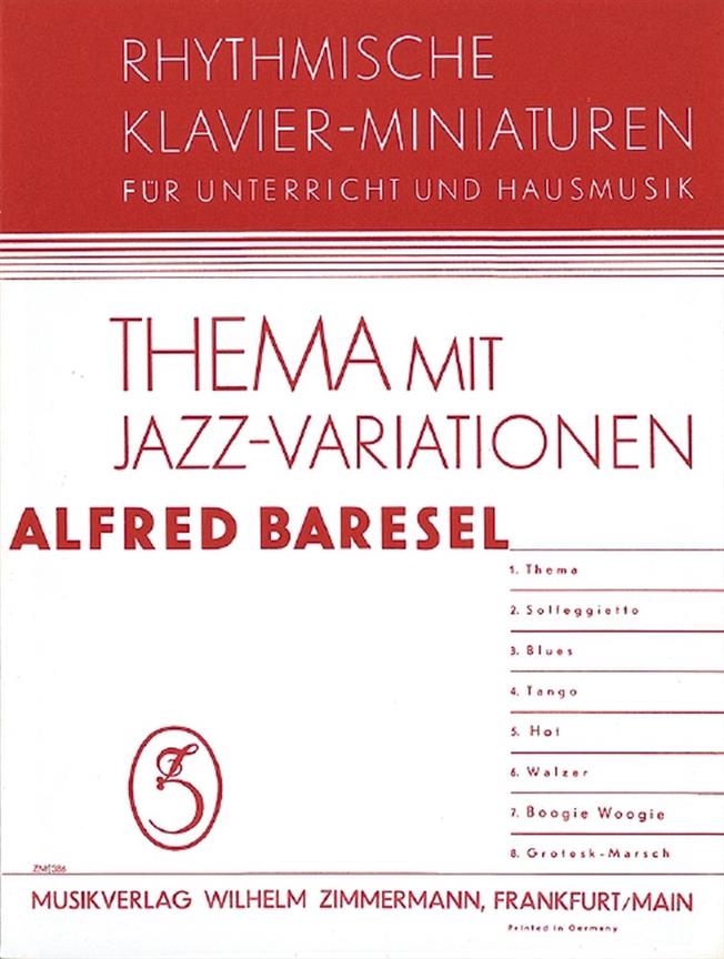 Thema Mit Jazz-variationen Fr Klavie