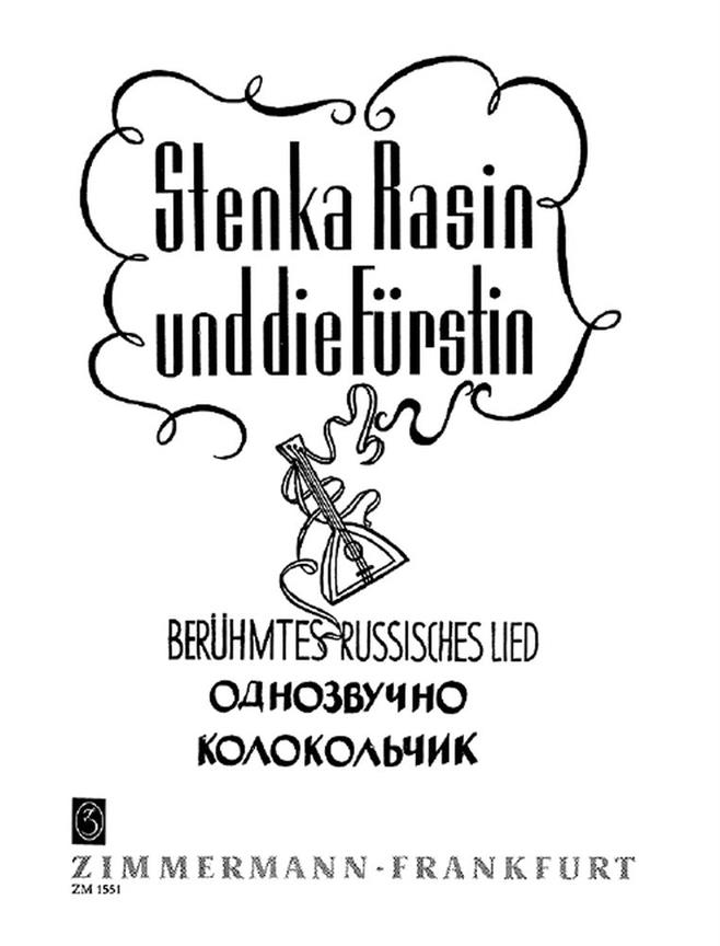 Stenka Rasin (Wolgalied) Fr Gesang U