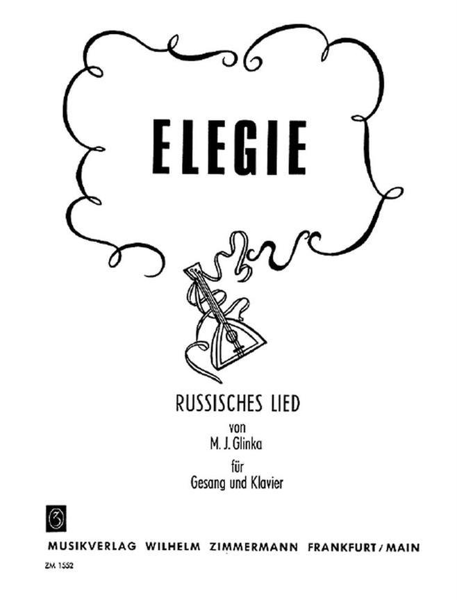 Elegie Fr Gesang Und Klavier