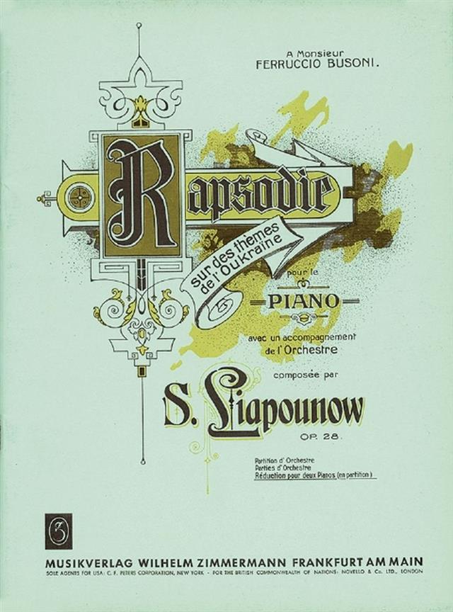 Liapunov: Ukranian Rhapsody Op 28