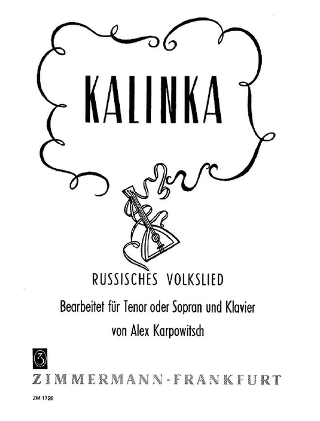 Kalinka Fr Gesang Und Klavier